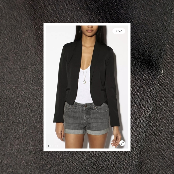Urban Outfitters Silence+ Noise Perfect Blazer Black padded shoulder size L - Picture 3 of 8